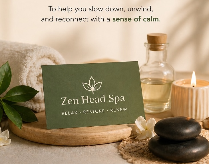 Relaxing head spa treatment